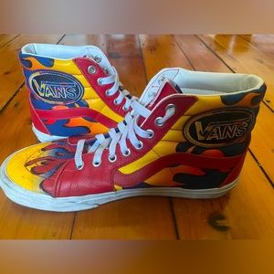 Flame High Top Vans Mens 8.0 Women’s 9.5